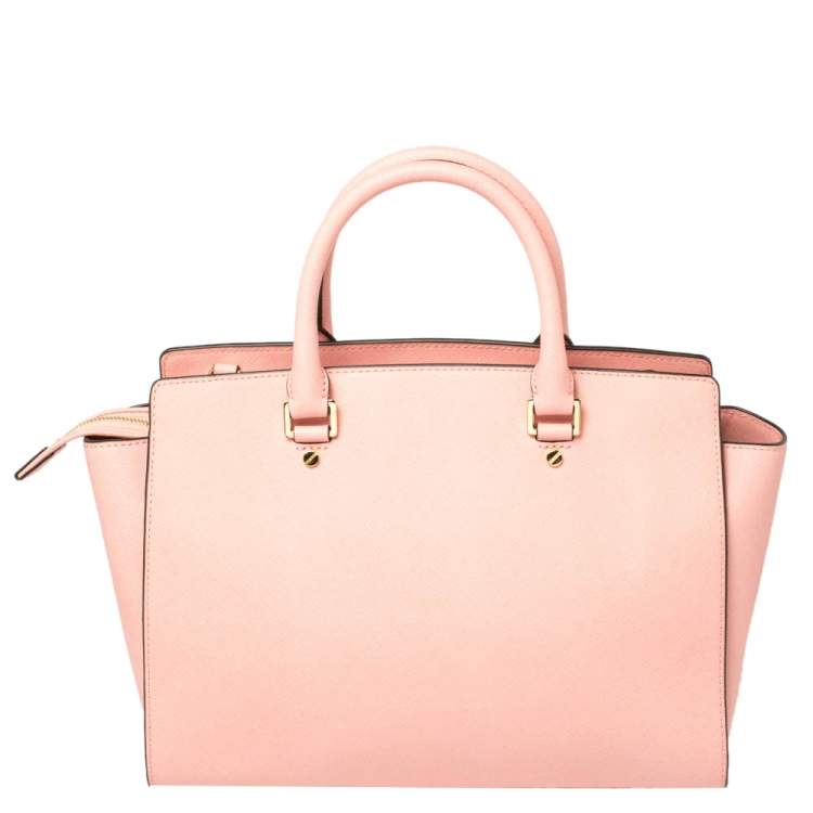 Pre Owned MICHAEL Michael Kors Pink Leather Large Selma Satchel