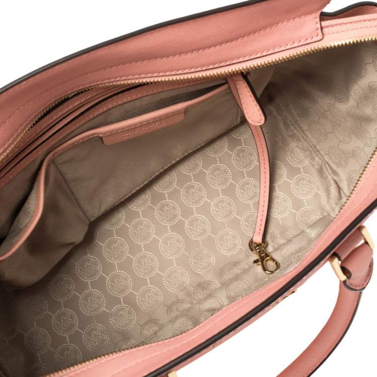 Pre Owned MICHAEL Michael Kors Pink Leather Large Selma Satchel