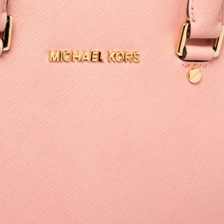 Pre Owned MICHAEL Michael Kors Pink Leather Large Selma Satchel