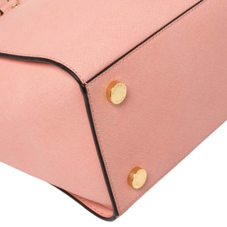 Pre Owned MICHAEL Michael Kors Pink Leather Large Selma Satchel