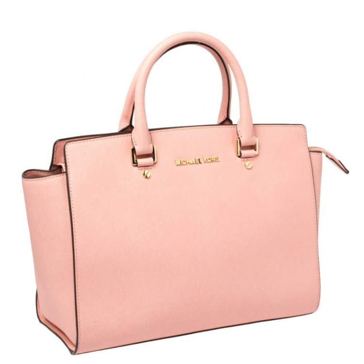 Pre Owned MICHAEL Michael Kors Pink Leather Large Selma Satchel