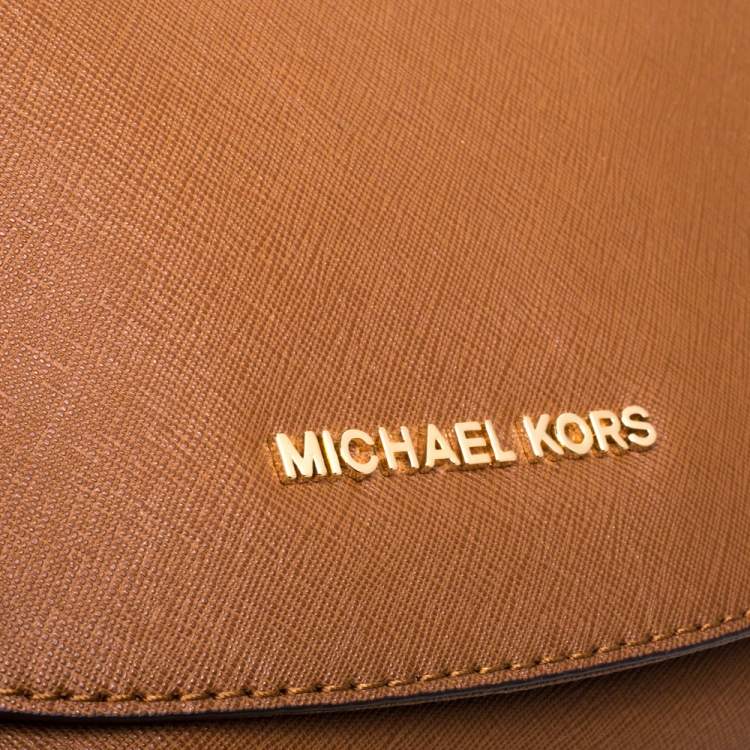 Pre Owned MICHAEL Michael Kors Brown Leather Hamilton Crossbody Bag