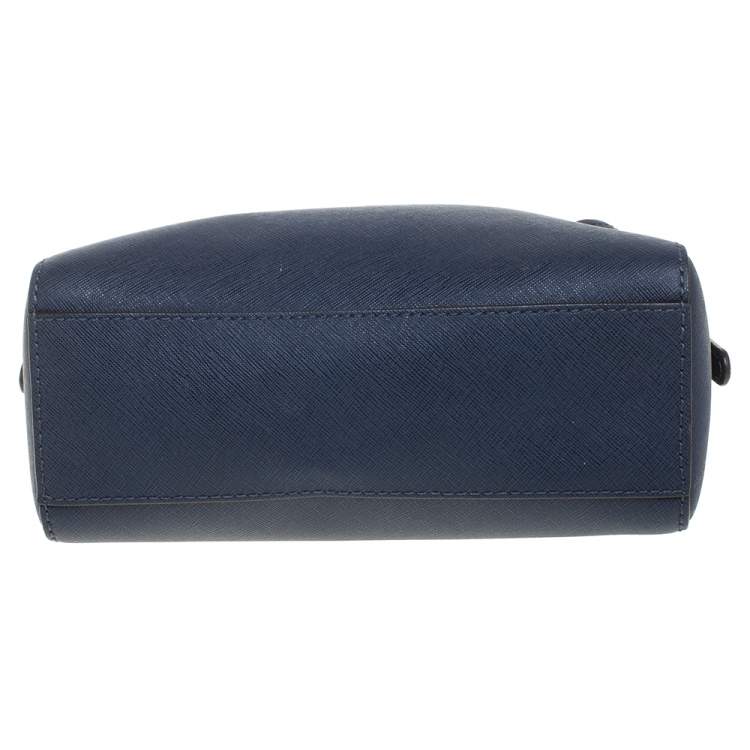 Pre Owned Michael Michael Kors Blue Leather Mini 2way Bag