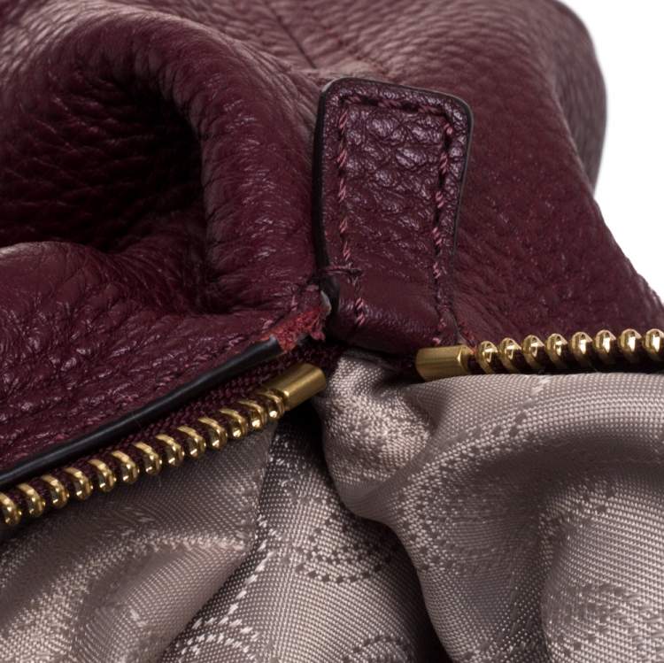 Pre Owned MICHAEL Michael Kors Burgundy Leather Jet Set Chain Shoulder Bag