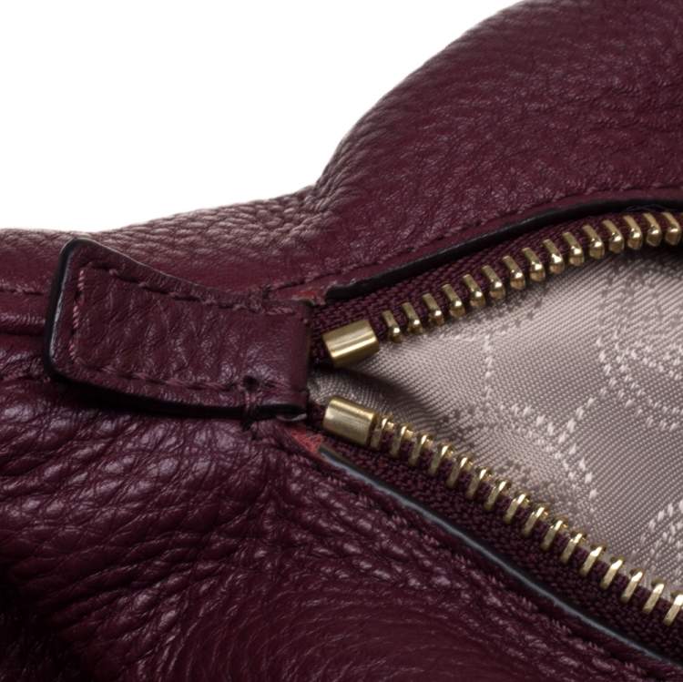 Pre Owned MICHAEL Michael Kors Burgundy Leather Jet Set Chain Shoulder Bag