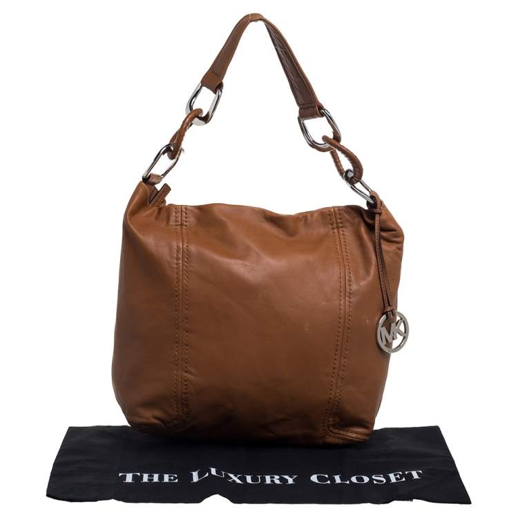 Pre Owned Michael Michael Kors Brown Leather Hobo