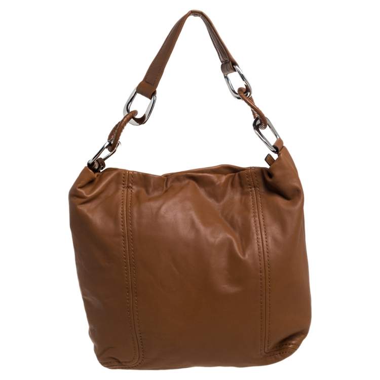 Pre Owned Michael Michael Kors Brown Leather Hobo