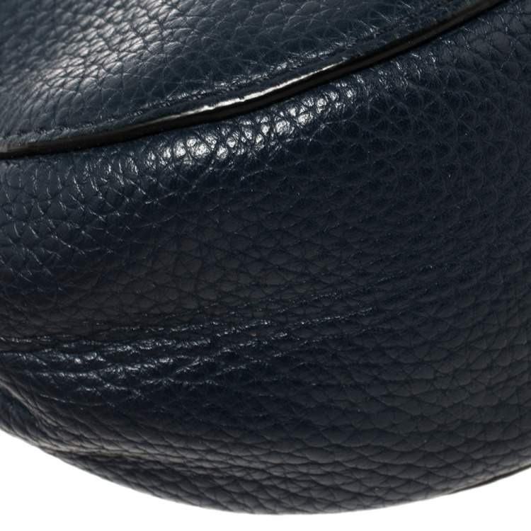 Pre Owned MICHAEL Michael Kors Blue/Black Patent and Leather Mini Cecelia Crossbody Bag