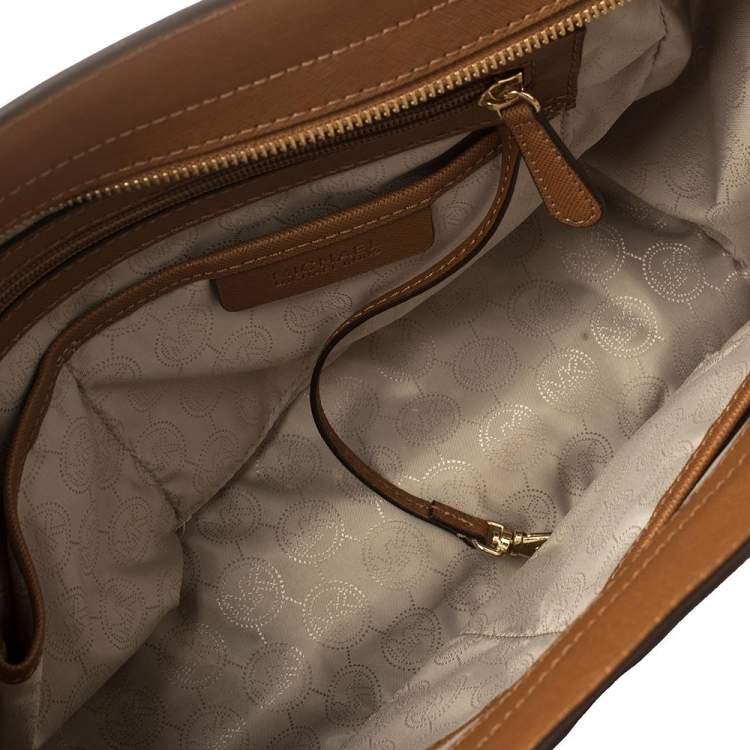 Pre Owned MICHAEL Michael Kors Brown Leather Large Selma Tote