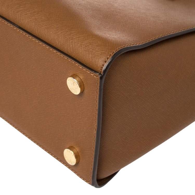 Pre Owned MICHAEL Michael Kors Brown Leather Large Selma Tote