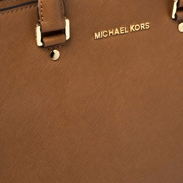 Pre Owned MICHAEL Michael Kors Brown Leather Large Selma Tote
