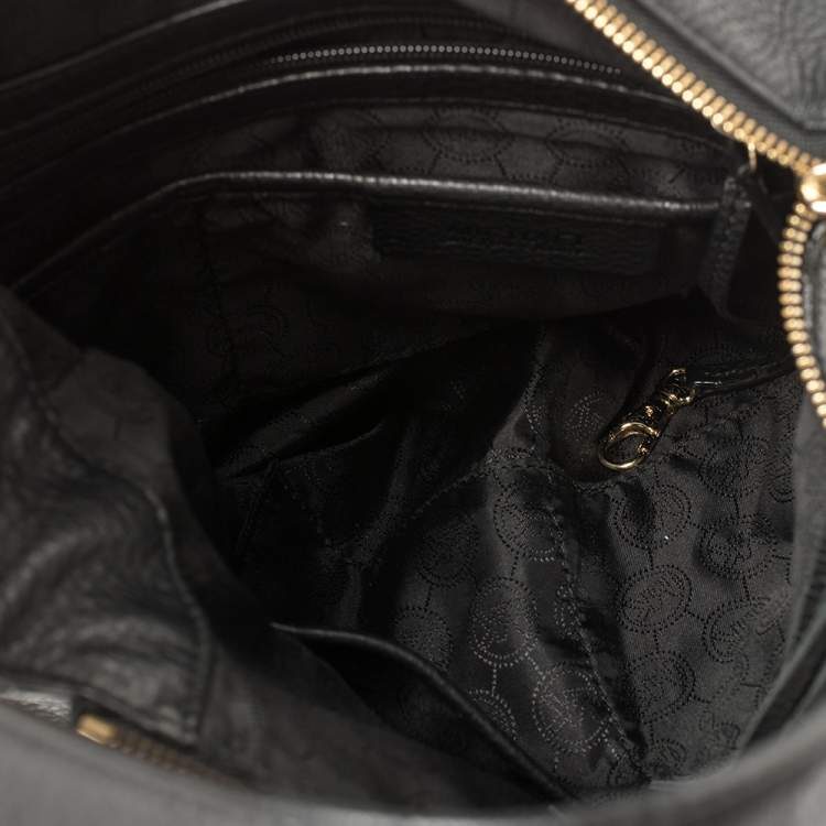 Pre Owned MICHAEL Michael Kors Black Leather Bedford Tassel Shoulder Bag
