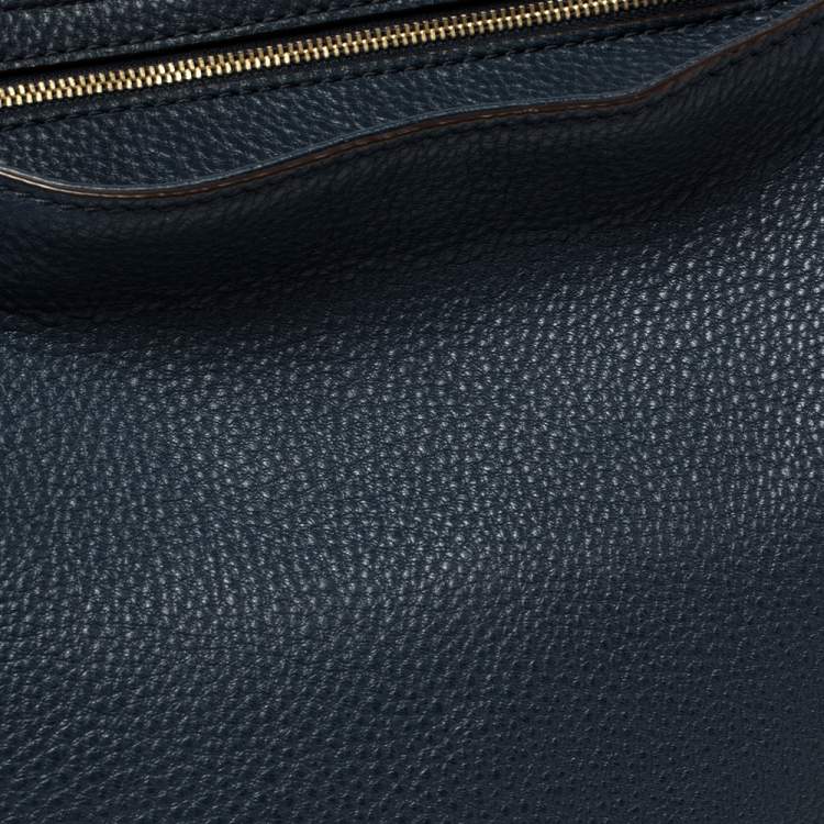 Pre Owned MICHAEL Michael Kors Blue Leather Fulton Hobo
