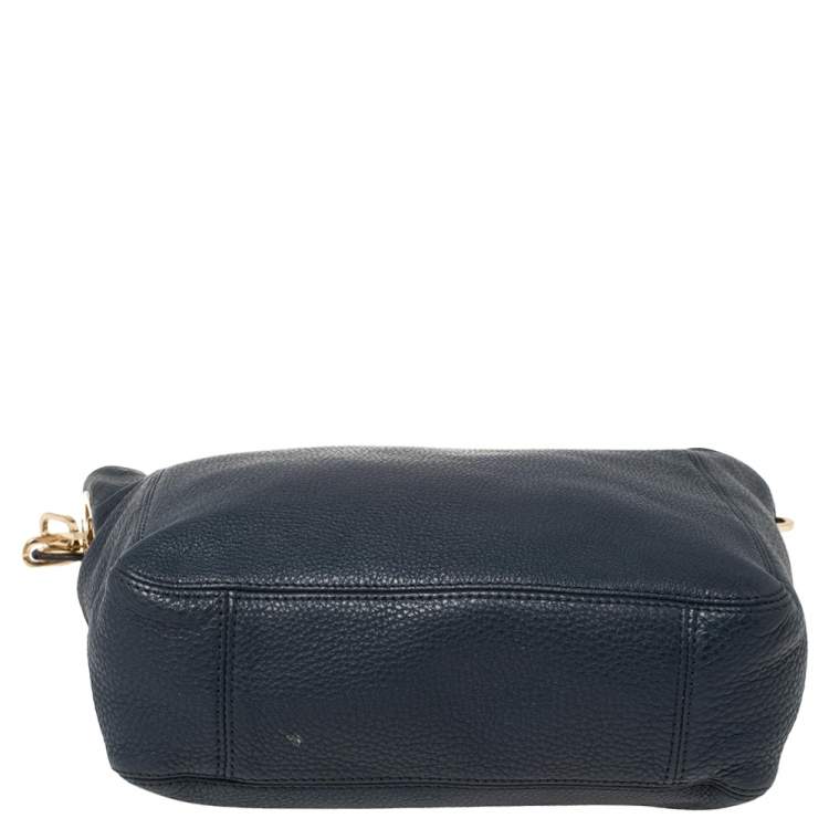 Pre Owned MICHAEL Michael Kors Blue Leather Fulton Hobo