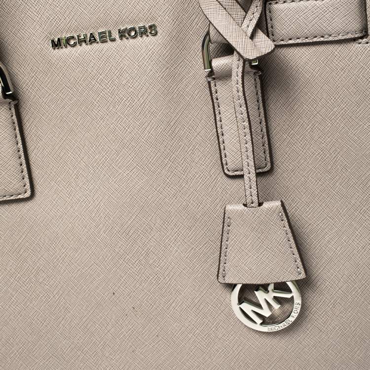 Pre Owned MICHAEL Michael Kors Grey Leather Large Dillon Tote