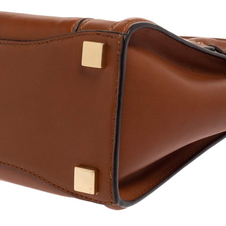 Pre Owned Michael Kors Brown Leather Satchel