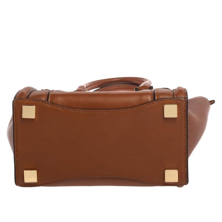 Pre Owned Michael Kors Brown Leather Satchel
