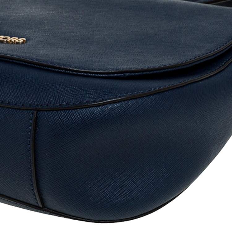 Pre Owned MICHAEL Michael Kors Blue Leather Large Hamilton Shoulder Bag