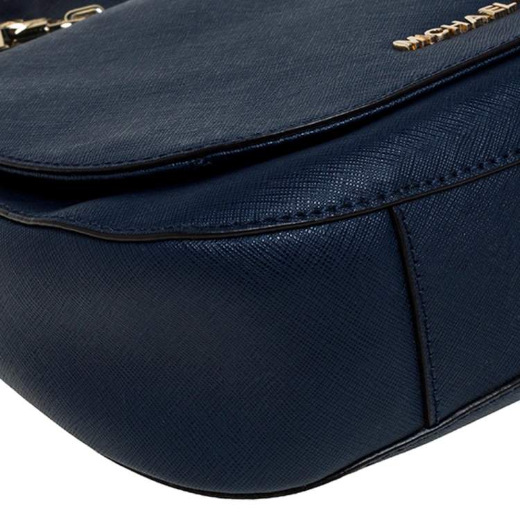 Pre Owned MICHAEL Michael Kors Blue Leather Large Hamilton Shoulder Bag