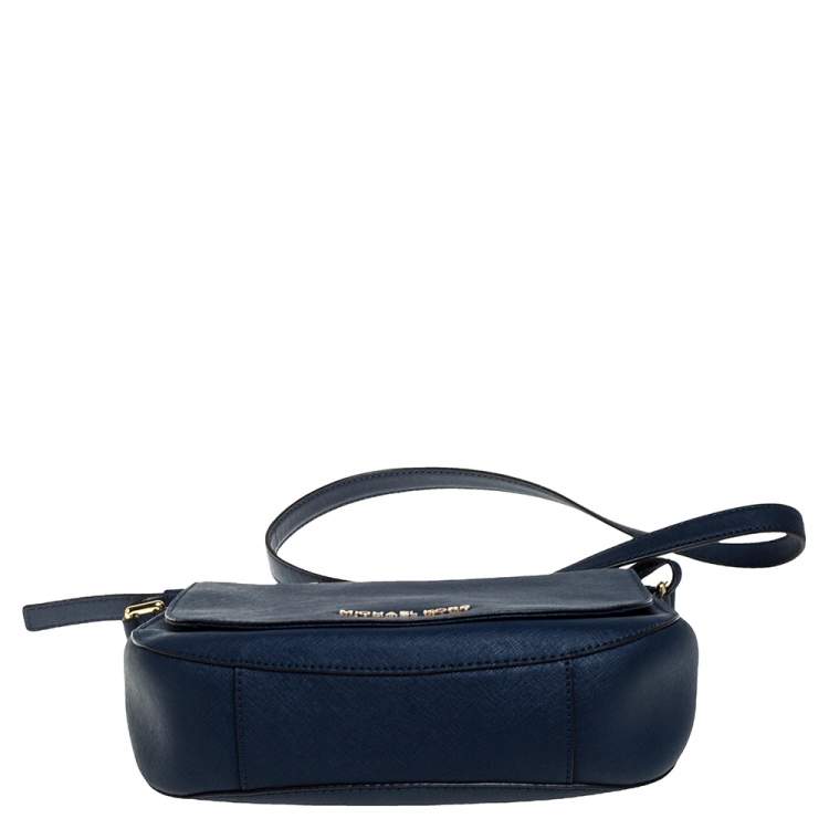 Pre Owned MICHAEL Michael Kors Blue Leather Large Hamilton Shoulder Bag