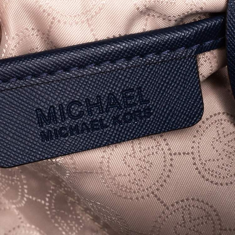 Pre Owned MICHAEL Michael Kors Blue Saffiano Leather Large Hamilton North South Tote