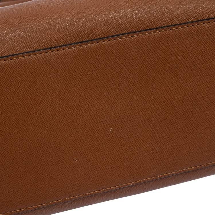 Pre Owned MICHAEL Michael Kors Brown Studded Leather Selma Tote