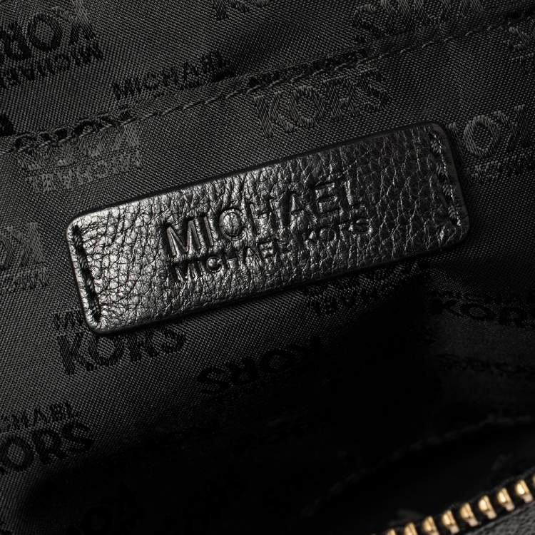 Pre Owned  MICHAEL Michael Kors Black Signature Coated Canvas Jet Set Tote