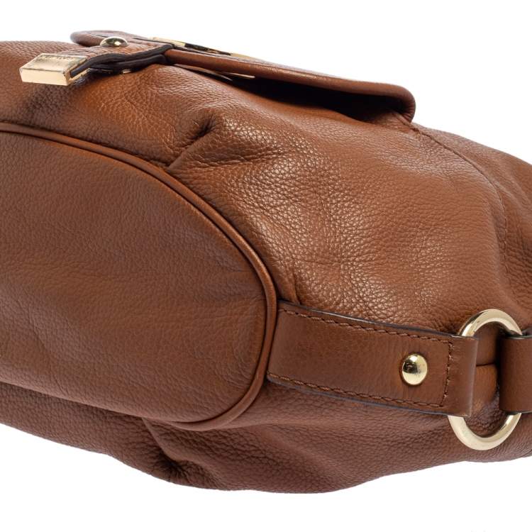 Pre Owned MICHAEL Michael Kors Brown Leather Fulton Hobo