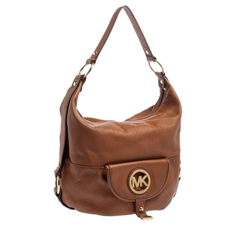 Pre Owned MICHAEL Michael Kors Brown Leather Fulton Hobo