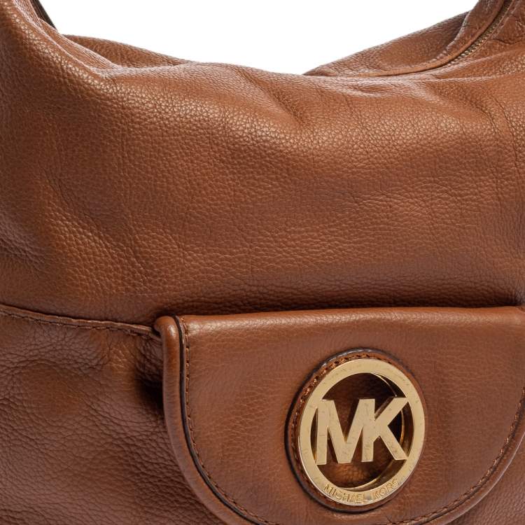 Pre Owned MICHAEL Michael Kors Brown Leather Fulton Hobo
