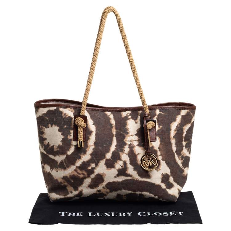 michael kors canvas bag with rope handle