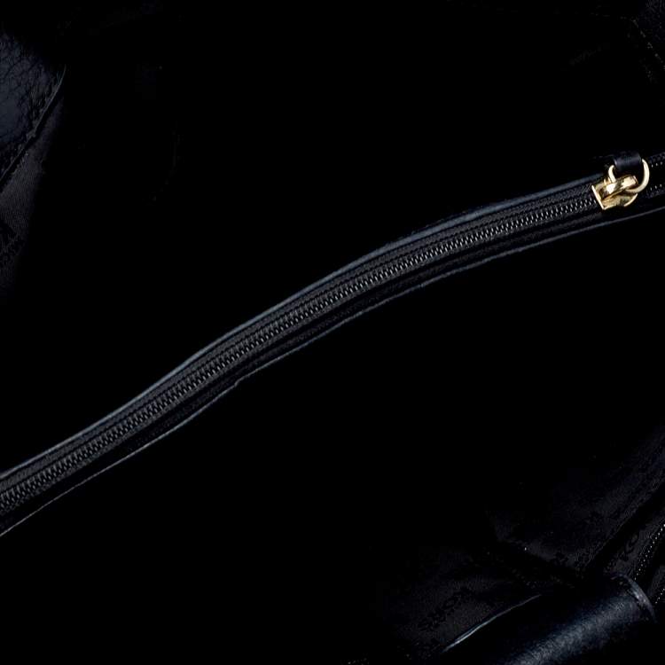 Pre Owned MICHAEL Michael Kors Black Leather Hamilton East West Tote