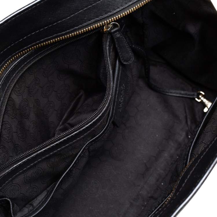 Pre Owned MICHAEL Michael Kors Black Saffiano Leather Large Selma Tote