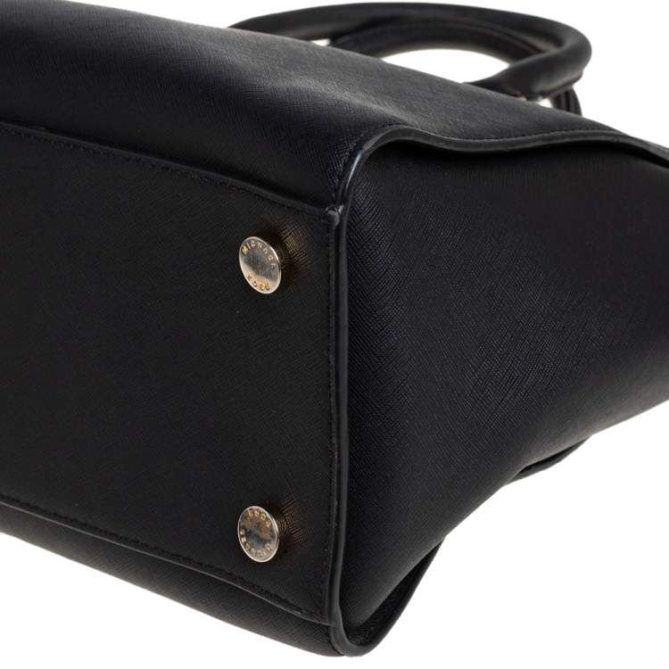 Pre Owned MICHAEL Michael Kors Black Saffiano Leather Large Selma Tote