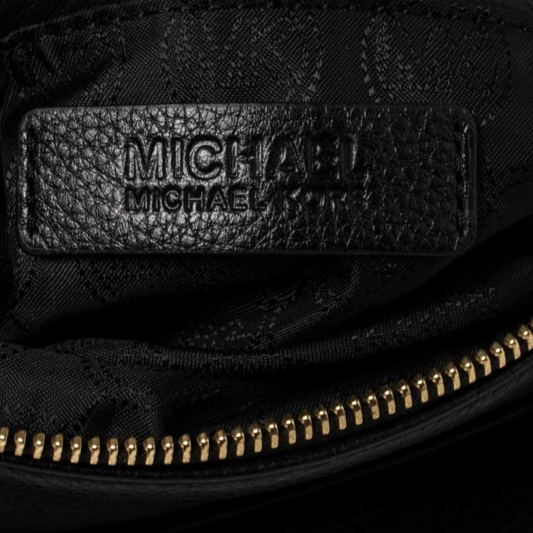Pre Owned MICHAEL Michael Kors Black Leather Large Fulton Crossbody Bag