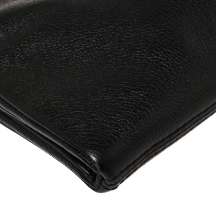 Pre Owned MICHAEL Michael Kors Black Leather Large Fulton Crossbody Bag