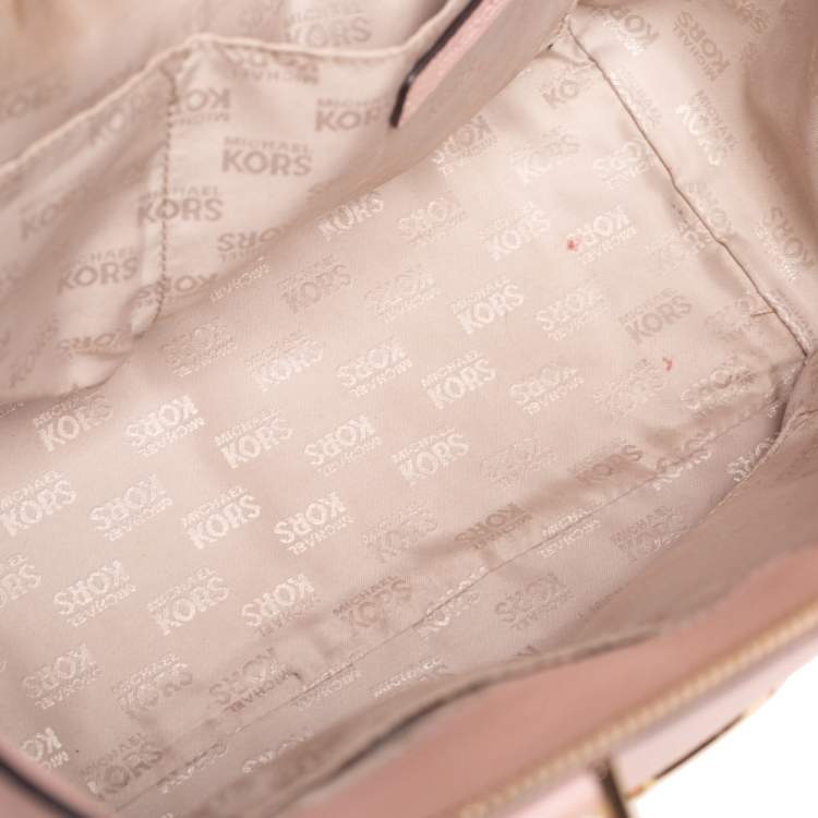 Pre Owned MICHAEL Michael Kors Pink Leather Hudson Satchel