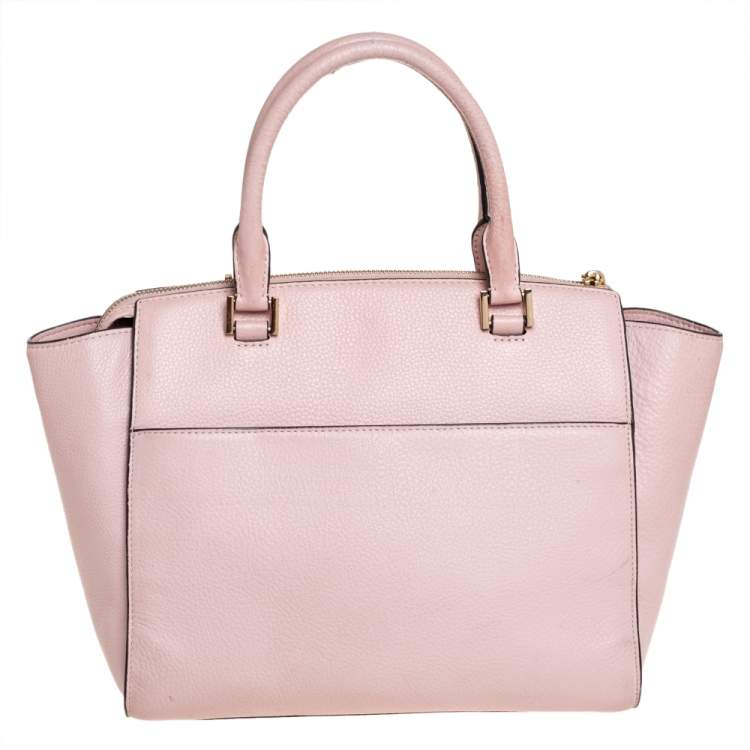 Pre Owned MICHAEL Michael Kors Pink Leather Hudson Satchel