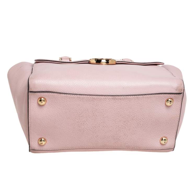 Pre Owned MICHAEL Michael Kors Pink Leather Hudson Satchel