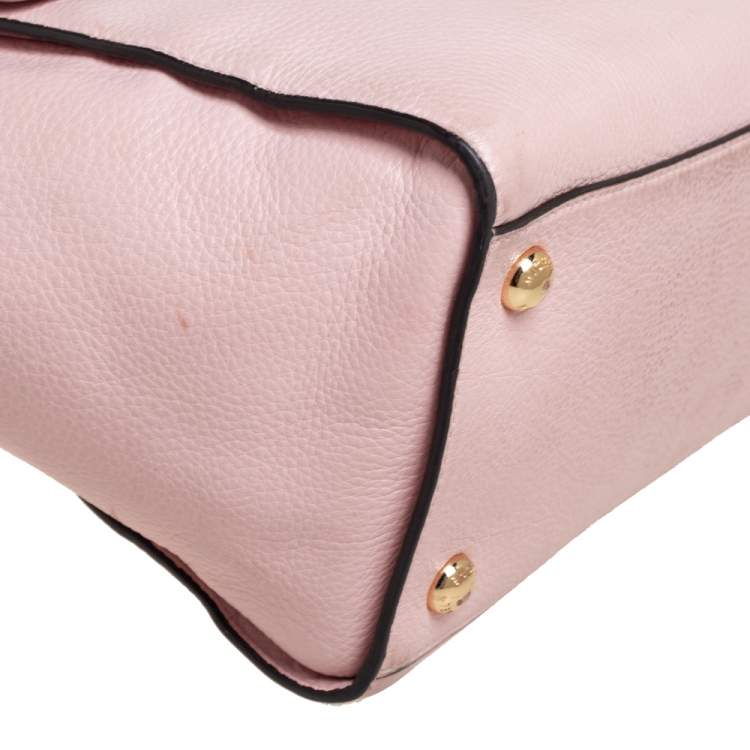 Pre Owned MICHAEL Michael Kors Pink Leather Hudson Satchel