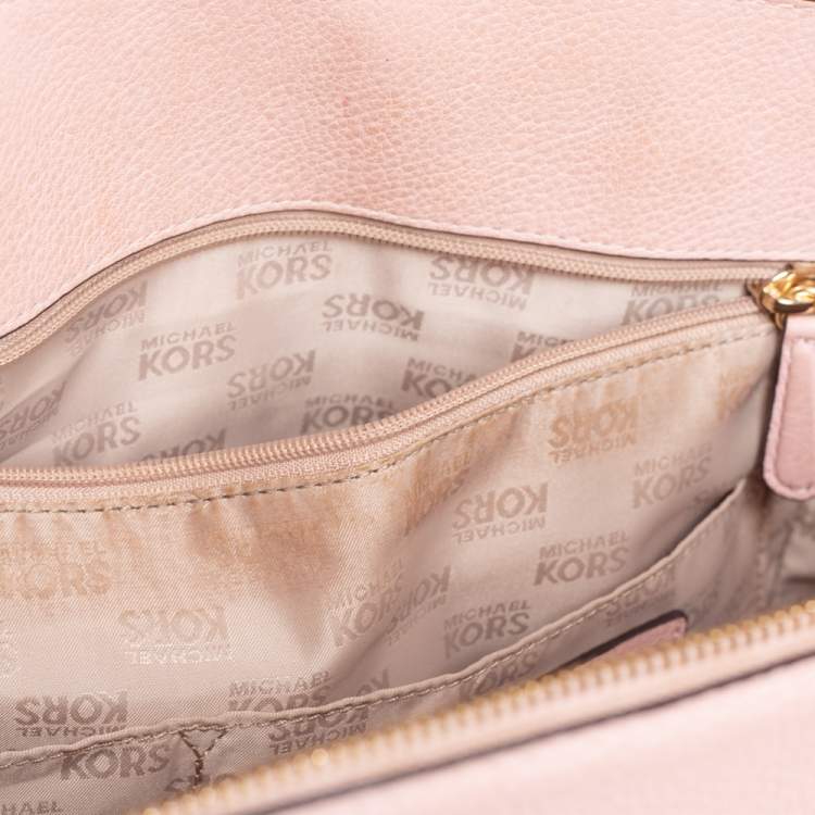 Pre Owned MICHAEL Michael Kors Pink Leather Hudson Satchel