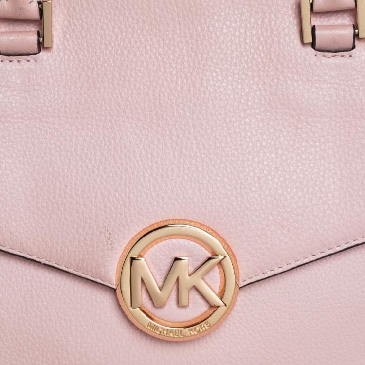 Pre Owned MICHAEL Michael Kors Pink Leather Hudson Satchel