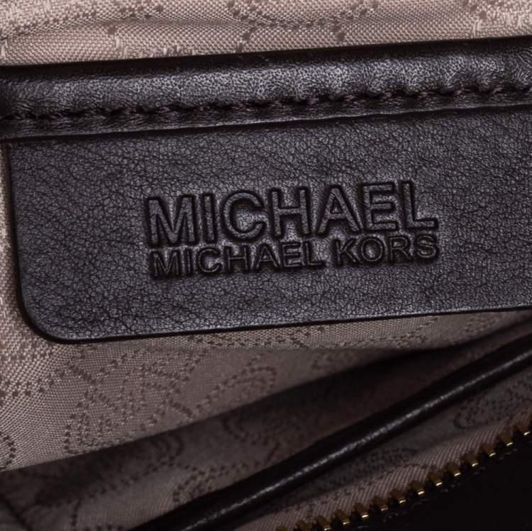Pre Owned MICHAEL Michael Kors Brown Camouflage Calfhair,Suede and Leather Hamilton Tote 