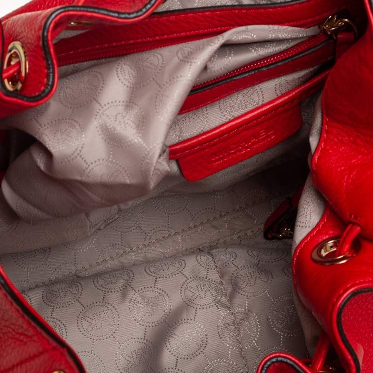 مملوكة مسبقًا MICHAEL Michael Kors Orange Leather Camden Drawstring Shoulder Bag