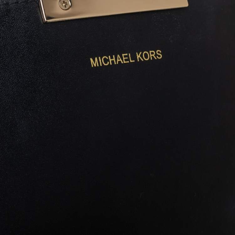 Pre Owned Michael Kors Black Leather Jade Crossbody Bag
