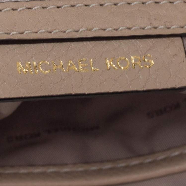 Pre Owned Michael Kors Two Tone Leather Double Zip Crossbody Bag