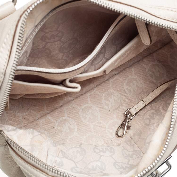 مملوكة مسبقًا MICHAEL Michael Kors Ivory Leather Hamilton Satchel