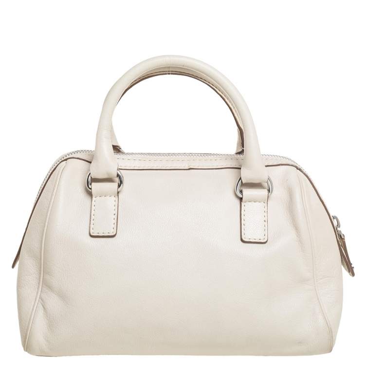 مملوكة مسبقًا MICHAEL Michael Kors Ivory Leather Hamilton Satchel