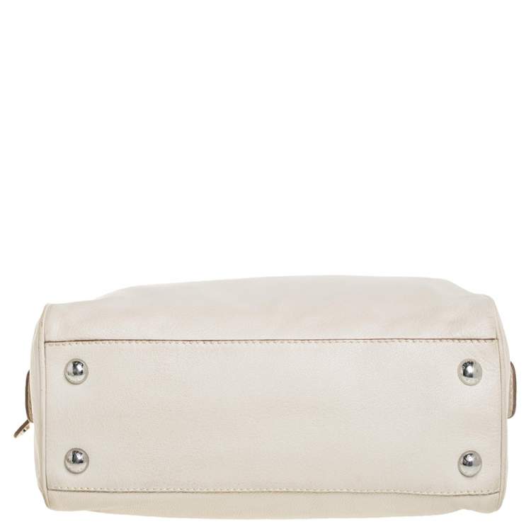 مملوكة مسبقًا MICHAEL Michael Kors Ivory Leather Hamilton Satchel