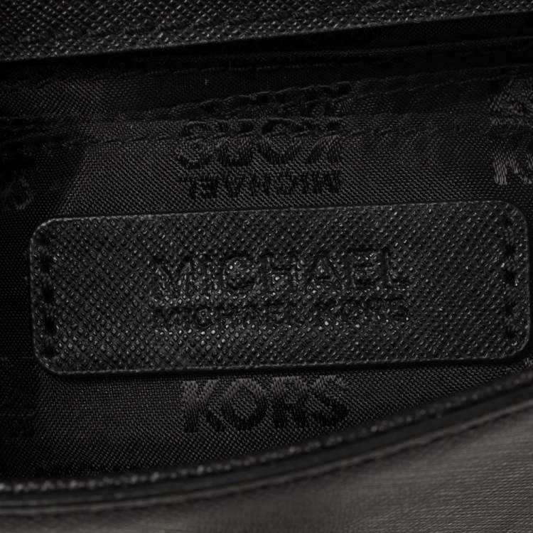 Pre Owned MICHAEL Michael Kors Black Leather Tina Crossbody Bag